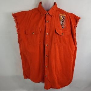 Sturgis 2009 Bike Rally Button-Up Sleeveless Shirt Mens XL